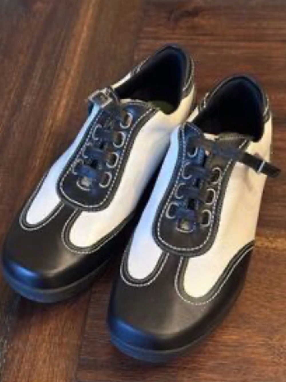 TEHAMA Black and White Two-Tone Men’s Slip-On Loafers